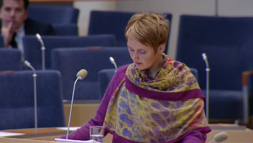 Stillbild från Interpellationsdebatt, Postservicen i Stockholms skärgård