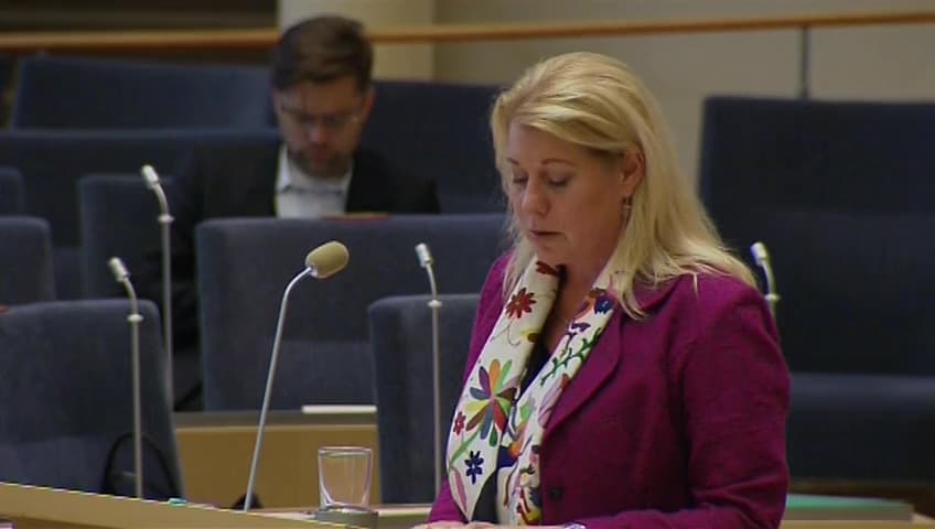Stillbild från Interpellationsdebatt, Undermåligt vägunderhåll
