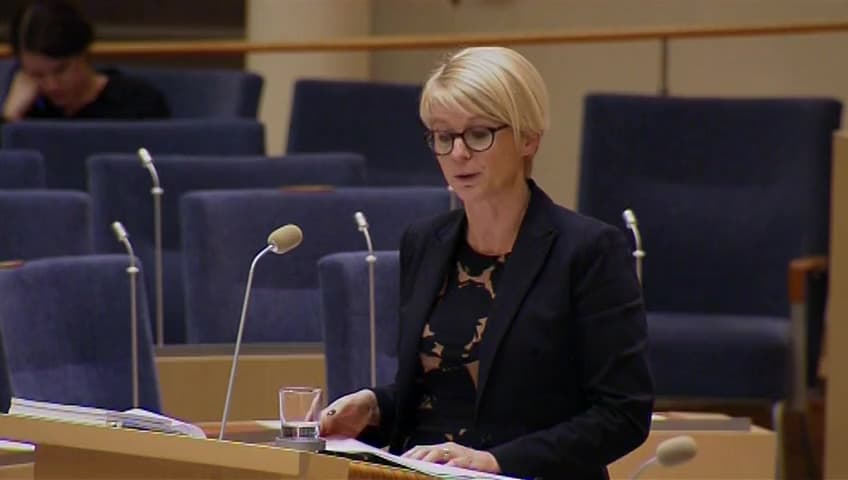 Stillbild från Interpellationsdebatt, Kvalitet framför kvantitet för arbetslösa