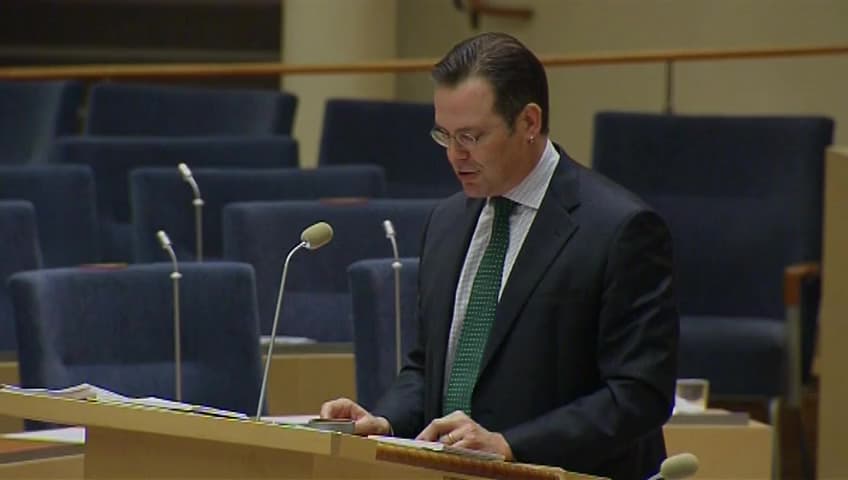 Stillbild från Interpellationsdebatt, Avgiftsdifferentiering och jobbpolitik