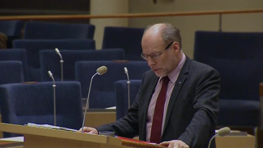 Stillbild från Interpellationsdebatt, Upphandling av Djurgårdstrafiken