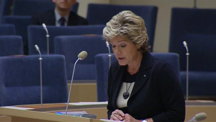 Stillbild från Interpellationsdebatt, Ersättning till funktionshindrade