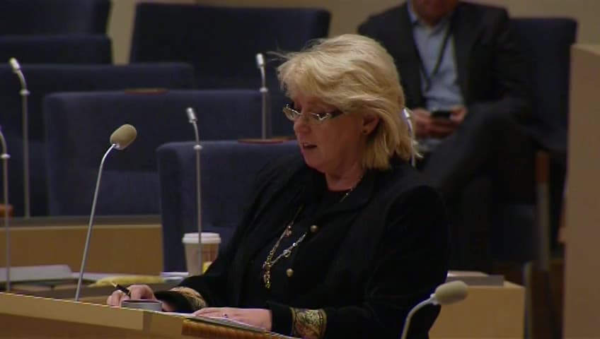 Stillbild från Interpellationsdebatt, Helcom