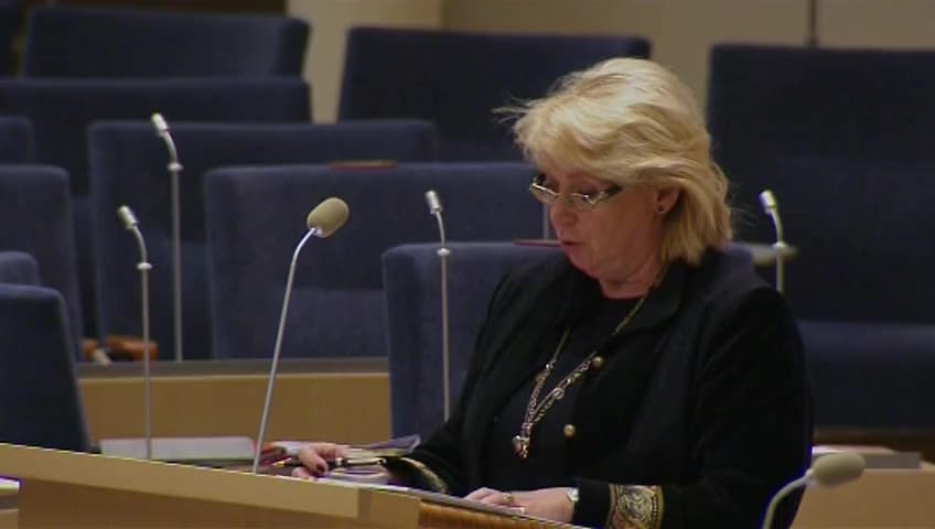 Stillbild från Interpellationsdebatt, Kreosot