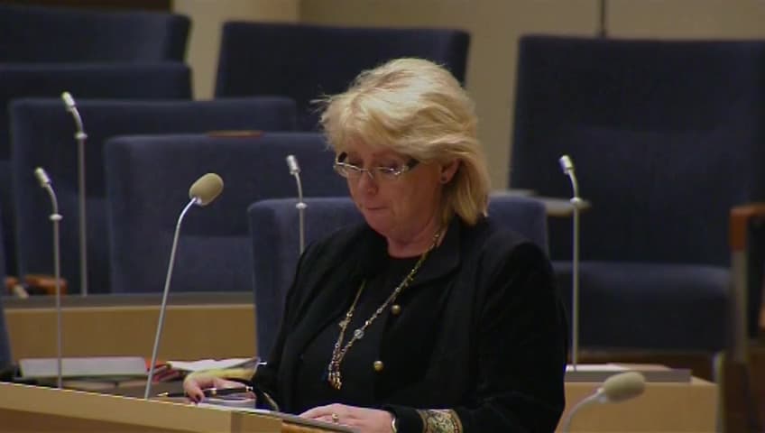 Stillbild från Interpellationsdebatt, Avfallsutredningen