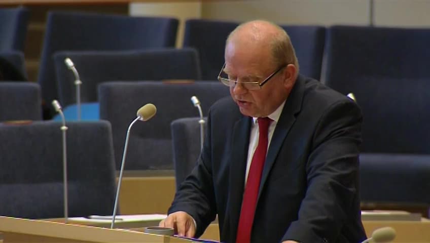 Stillbild från Interpellationsdebatt, Förbud mot industriellt framställt transfett