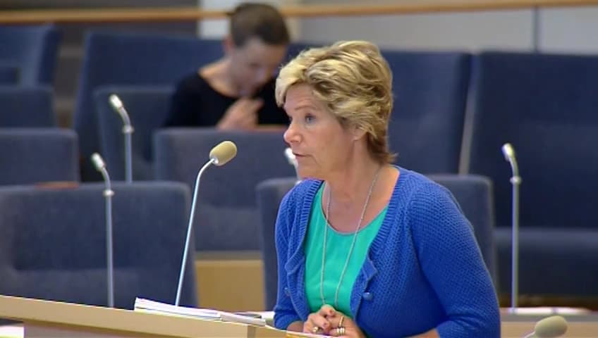 Stillbild från Interpellationsdebatt, Organisation för tolktjänsten