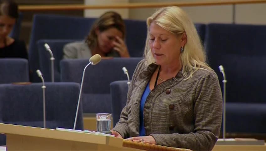 Stillbild från Interpellationsdebatt, Olagliga godstransporter