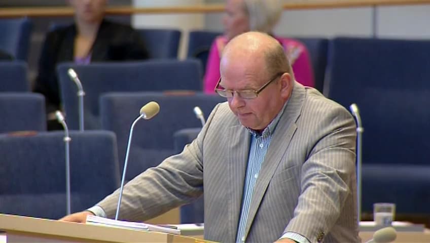 Stillbild från Interpellationsdebatt, Övervakning av dumpningsregler