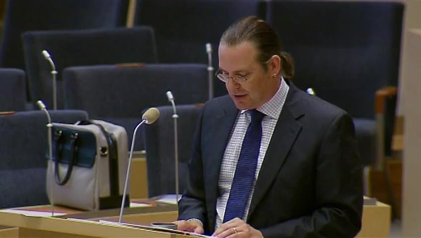 Stillbild från Interpellationsdebatt, Regeringens budgetarbete