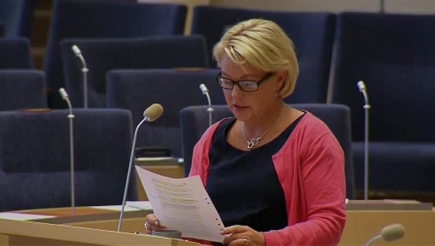 Stillbild från Interpellationsdebatt, Visstidsanställning