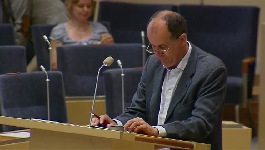 Stillbild från Interpellationsdebatt, Vattenfalls planer på förlängda drifttider för kärnkraftverk