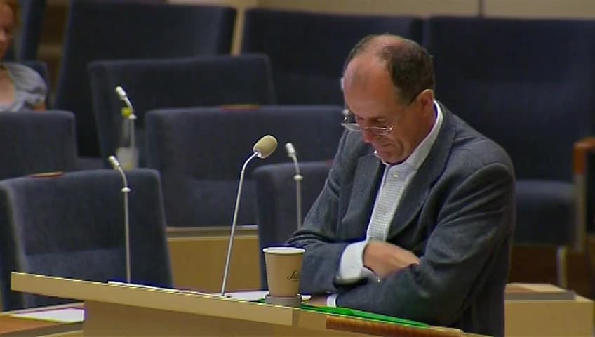 Stillbild från Interpellationsdebatt, Premiepensionssystemet