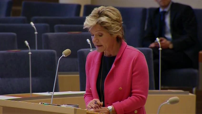 Stillbild från Interpellationsdebatt, Tiggeri 