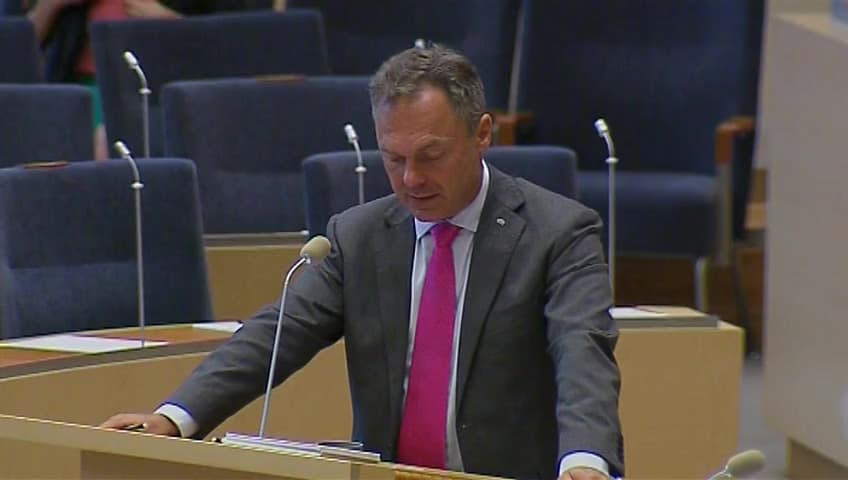 Stillbild från Interpellationsdebatt, Svenska elevers tillgång till digitala lärverktyg och öppna lärresurser