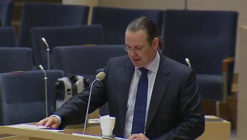 Stillbild från Interpellationsdebatt, Åtgärder mot ROT-fusk