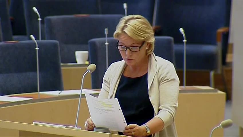 Stillbild från Interpellationsdebatt, Samverkan mellan kommunerna och Arbetsförmedlingen