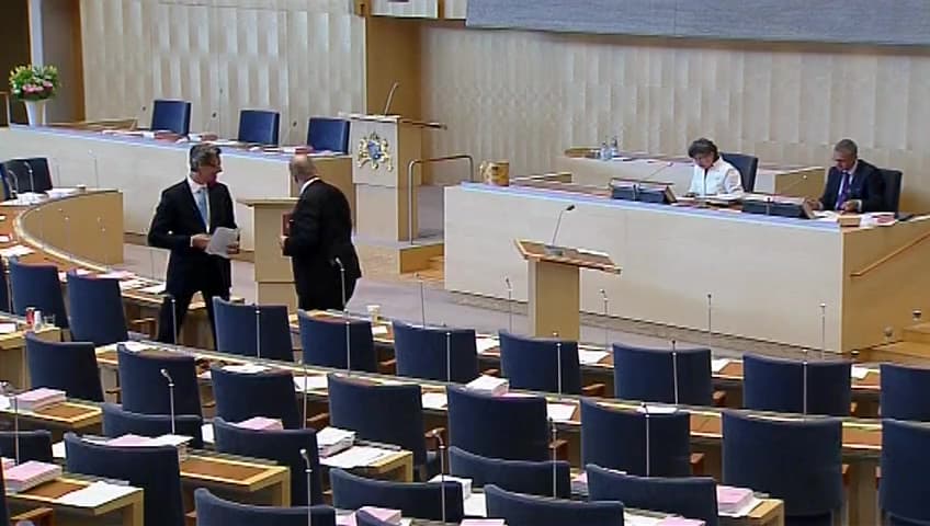 Stillbild från Debatt om förslag, Granskning av grönbok om försäkring mot katastrofer