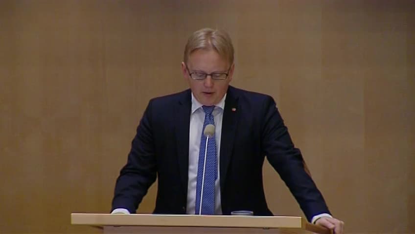 Stillbild från Debatt om förslag, Riktlinjer för den ekonomiska politiken