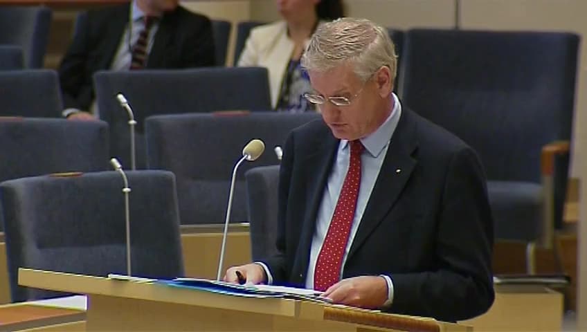 Stillbild från Interpellationsdebatt, Drönare