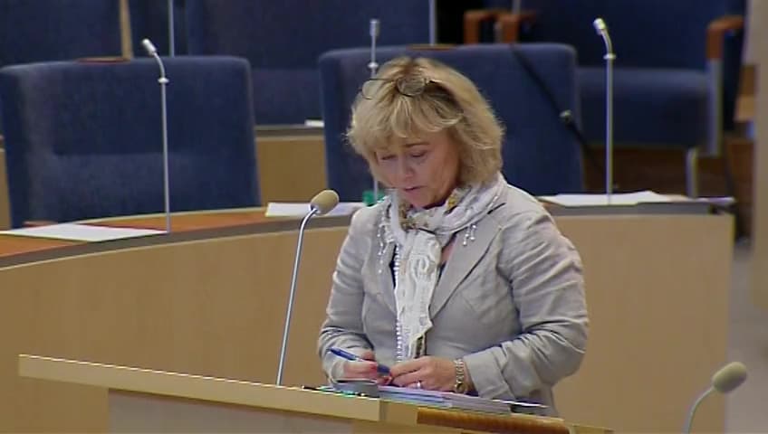 Stillbild från Interpellationsdebatt, Barn till frihetsberövade föräldrar