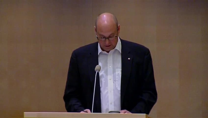 Stillbild från Debatt om förslag, Ägarstyrningen av SBAB