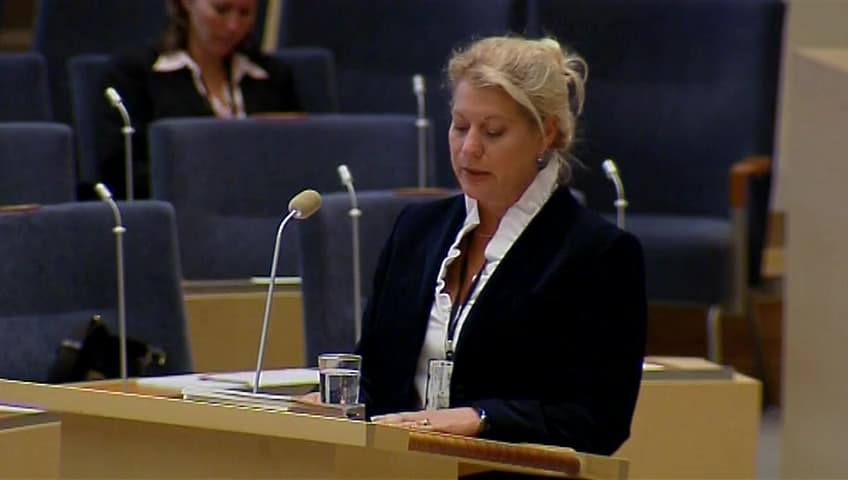 Stillbild från Interpellationsdebatt, Ofotenbanan och Malmbanan