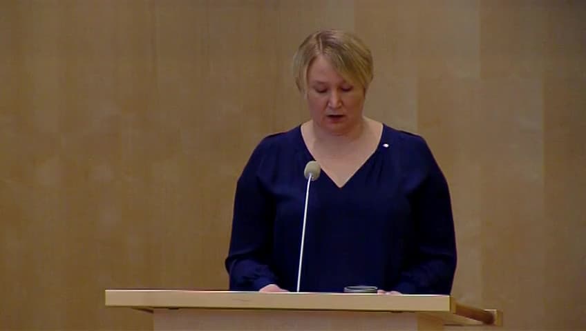 Stillbild från Debatt om förslag, En ny kameraövervakningslag