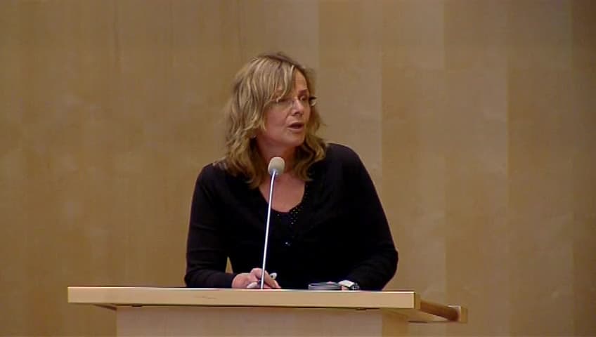 Stillbild från Debatt om förslag, Förstärkt straffrättsligt skydd vid grov fridskränkning och grov kvinnofridskränkning