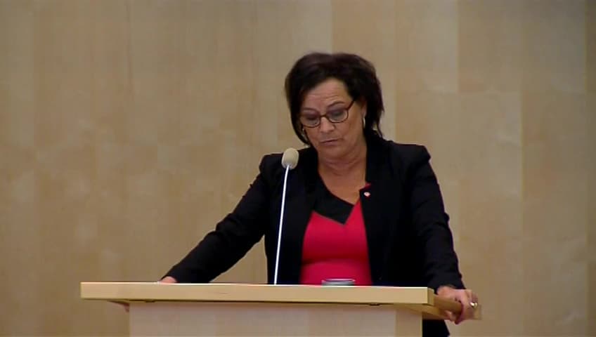 Stillbild från Debatt om förslag, En skärpt sexualbrottslagstiftning