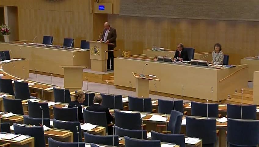 Stillbild från Debatt om förslag, Informationsutbytesavtal med Panama