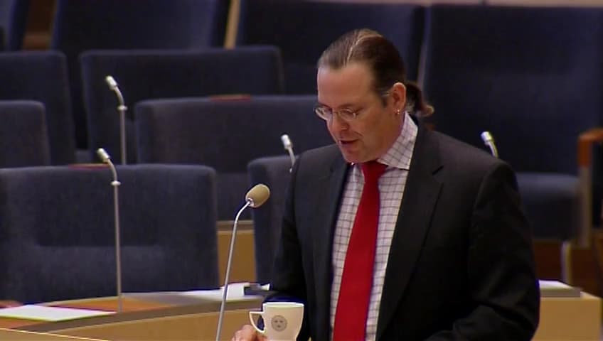 Stillbild från Interpellationsdebatt, Arbetslösheten i ett europeiskt perspektiv