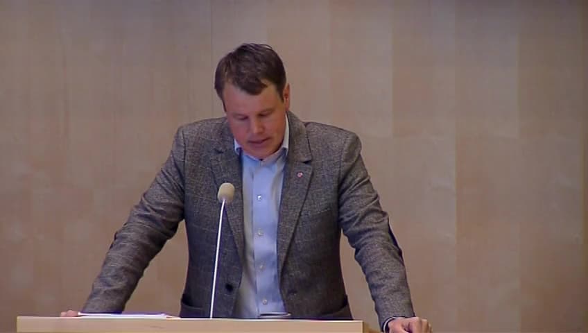 Stillbild från Debatt om förslag, Ny lag om kontroll av ekologisk produktion m.m.