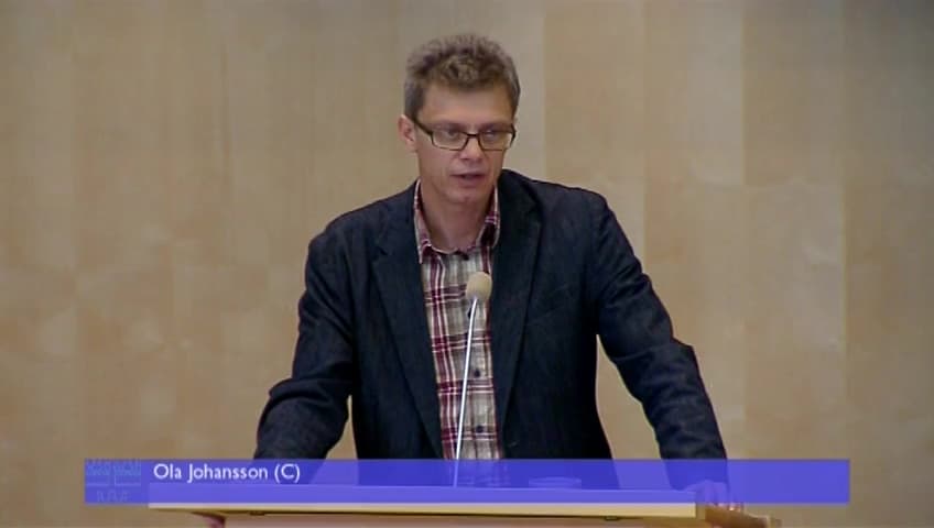 Stillbild från Debatt om förslag, Nedsättning av en byggsanktionsavgift