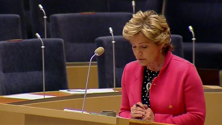 Stillbild från Interpellationsdebatt, Barn som far illa i HVB-hem
