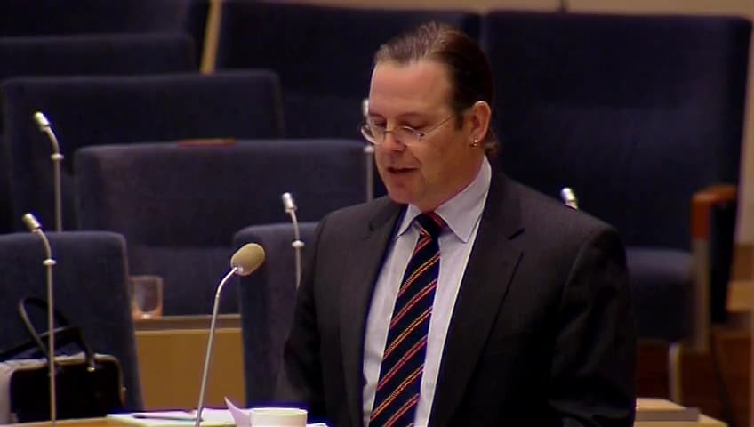 Stillbild från Interpellationsdebatt, Regeringens jobbpolitik