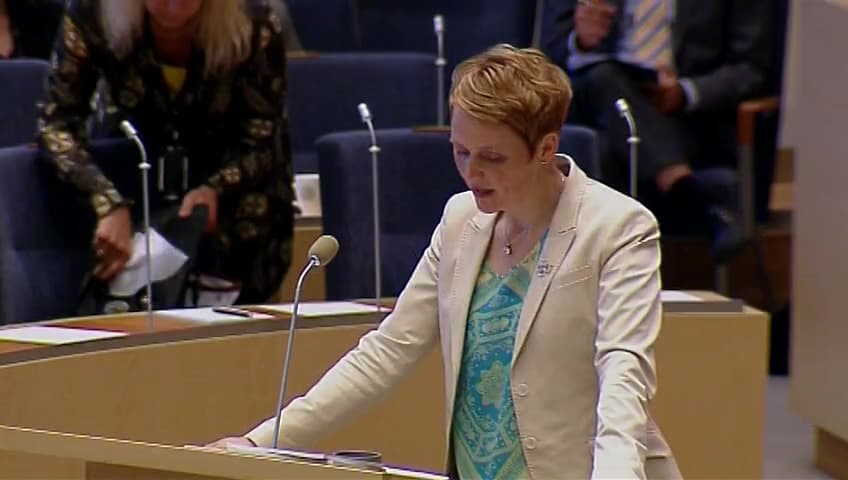 Stillbild från Interpellationsdebatt, Ursprungsmärkning av drivmedel