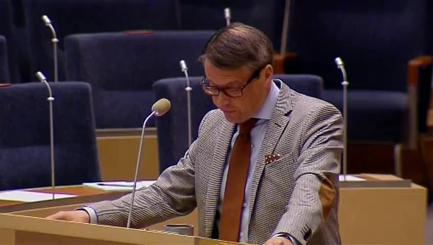 Stillbild från Interpellationsdebatt, Vårdnadsbidraget, arbetslinjen och jämställdheten 