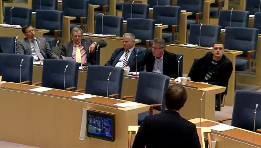 Stillbild från Interpellationsdebatt, Nedläggning av Centrum för finska språket och kulturen vid Mälardalens högskola