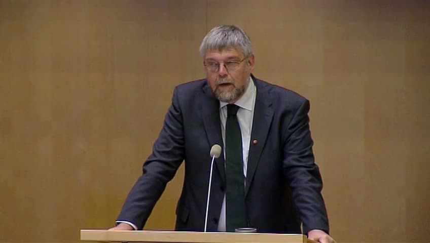 Stillbild från Debatt om förslag, Riksrevisionens rapport om skattekontroll av företag