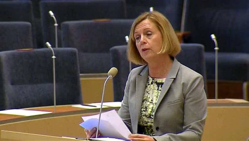 Stillbild från Interpellationsdebatt, Fruimport