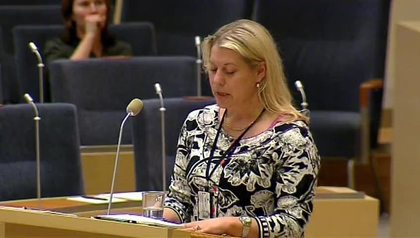 Stillbild från Interpellationsdebatt, Järnvägens punktlighet