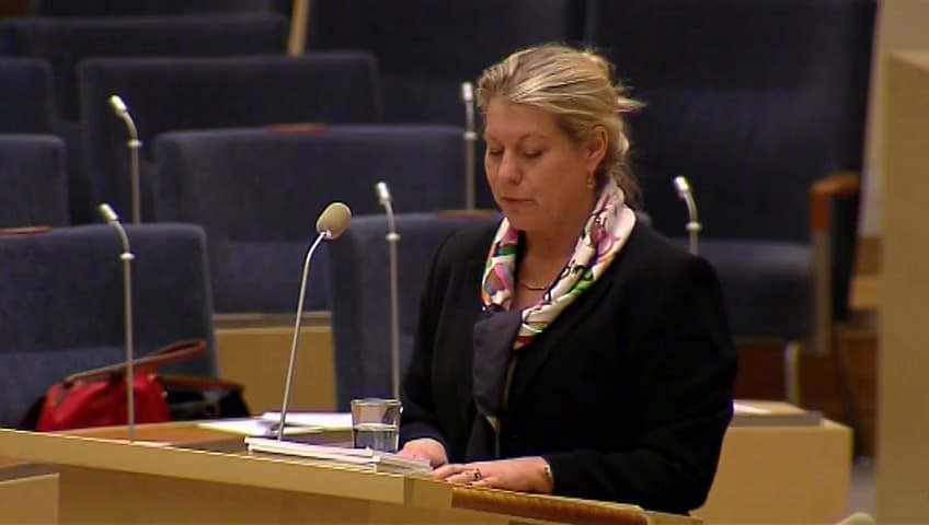 Stillbild från Interpellationsdebatt, Svenskt-norskt samarbete för dubbelspår mellan Öxnered och Kornsjö