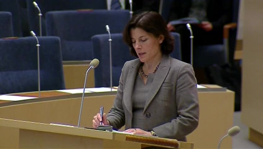 Stillbild från Interpellationsdebatt, Kvoteringsiver inom brandkåren