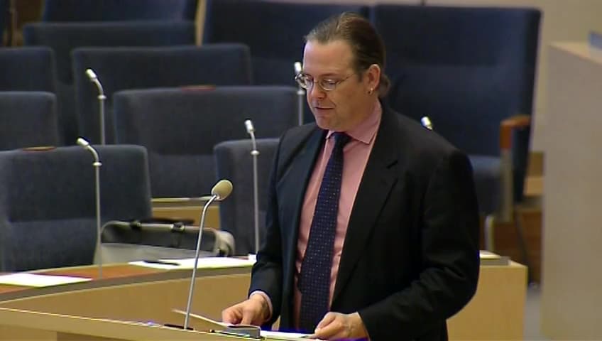 Stillbild från Interpellationsdebatt, Åtgärder mot jämviktsarbetslösheten 