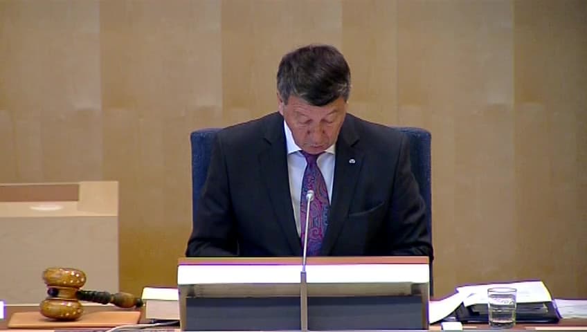 Stillbild från Debatt om förslag, Kungörelsetider vid likvidation