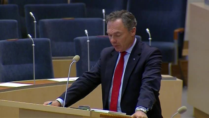 Stillbild från Interpellationsdebatt, Kris för musikämnet på grundskolenivå