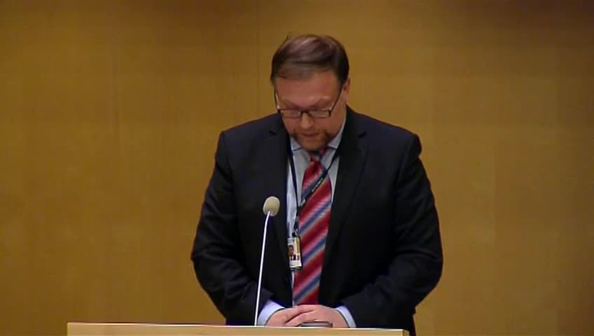 Stillbild från Debatt om förslag, Integritetsskydd vid signalspaning i försvarsunderrättelseverksamhet