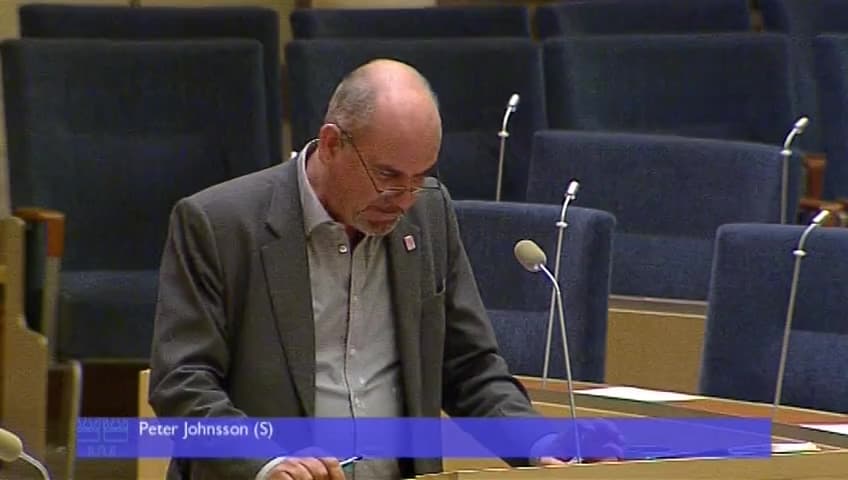 Stillbild från Interpellationsdebatt, Saabaffären