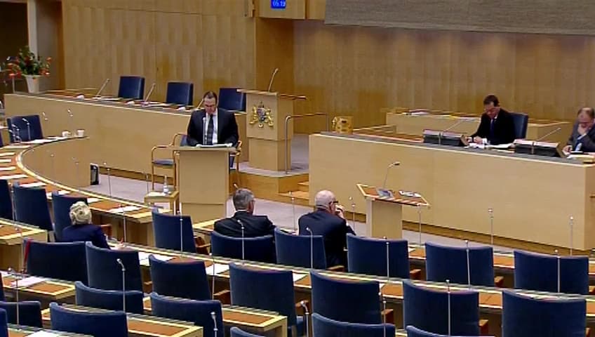 Stillbild från Interpellationsdebatt, 3:12-reglerna